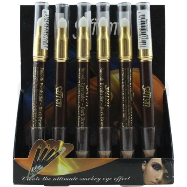 Saffron Smooth Smokey Eyeshadow - Dark Brown 