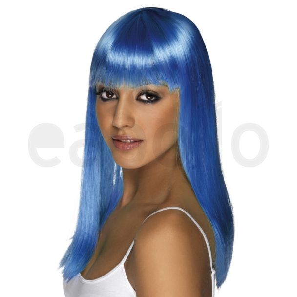 Smiffys Glamourama Party Wig - Neon Blue