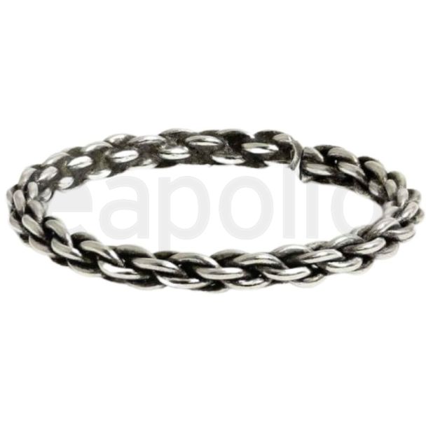Sterling Silver Braided Design Adjustable Toe Ring
