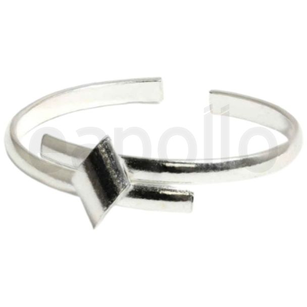 Sterling Silver Diamond Design Adjustable Toe Ring