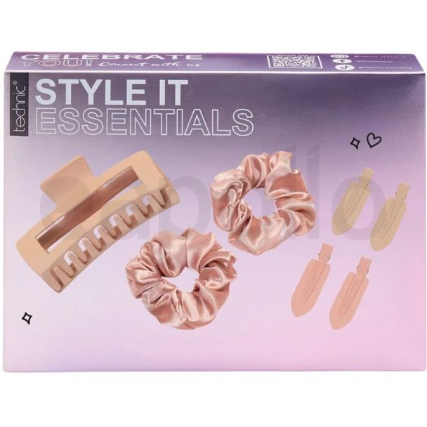 7pcs Technic Hair Accessory Gift Set with Clamp, Scrunchie & CLips