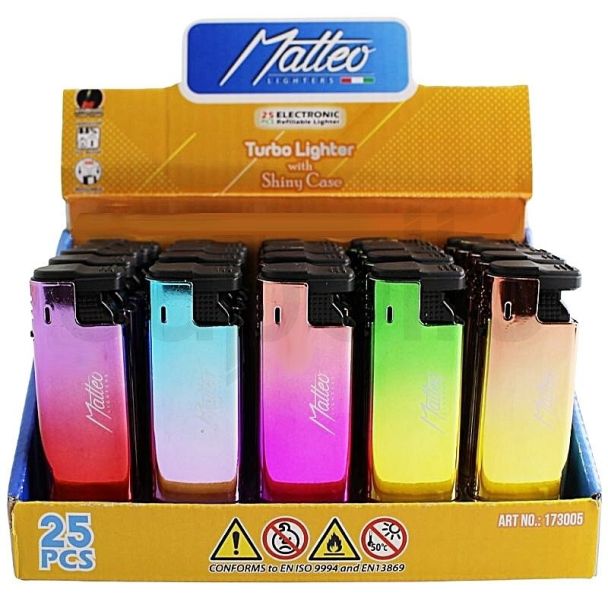 Wholesale Metal Windproof Rainbow Turbo Lighter -Assorted