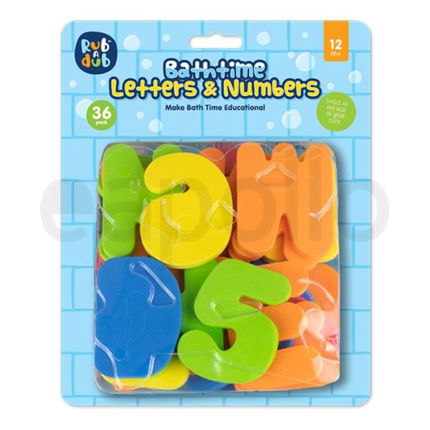 Bath Letters and Numbers  - Pack of 36
