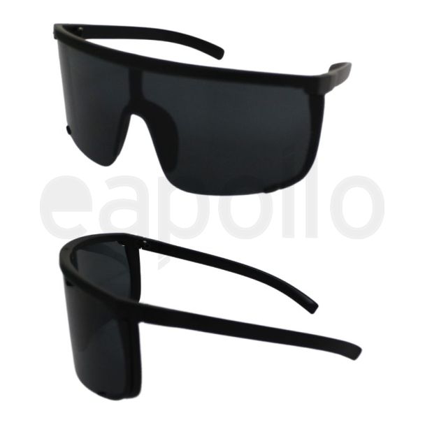 Adults 55mm Visor Sunglasses - Black 