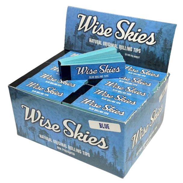 Wholesale Wise Skies Natural Organic Tips - Non Perforated (Blue)