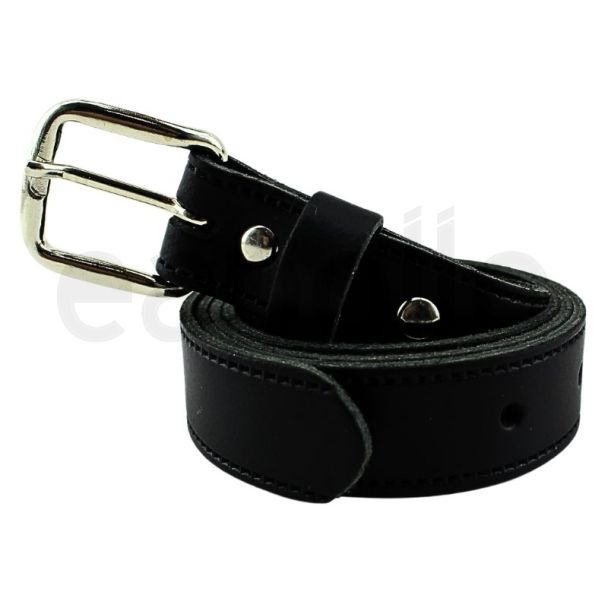Wholesale Men's Leather Belts 1" Wide Black - Medium 