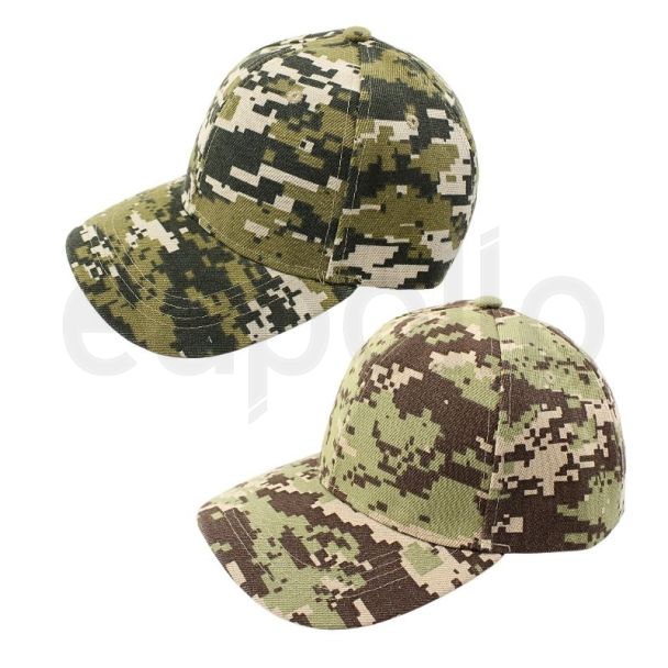 Adults 6 Panel Camo Baseball Cap - Assorted