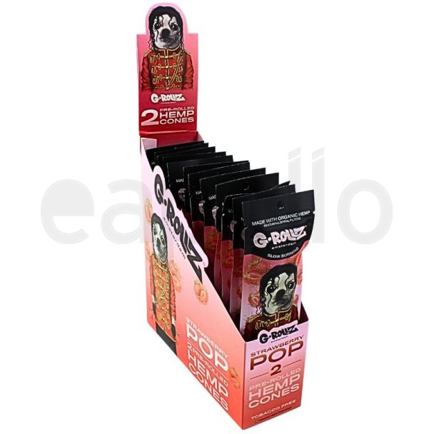 Wholesale G-Rollz 2X Organic Cones - Strawberry Pop