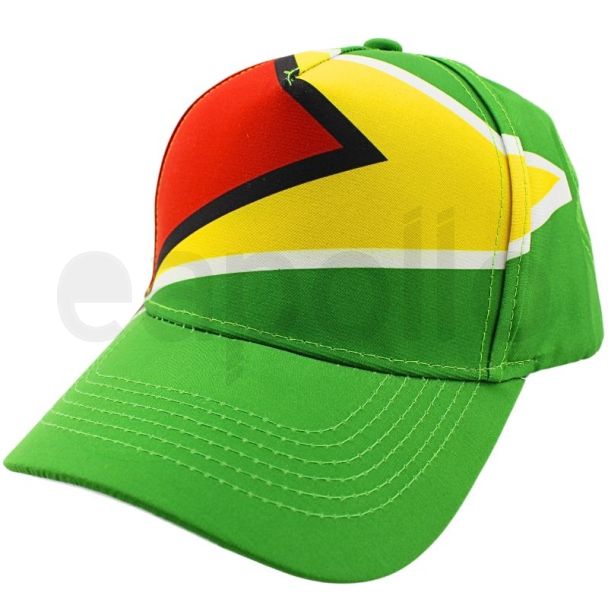 Printed 6 Panel Baseball Cap - Guyana