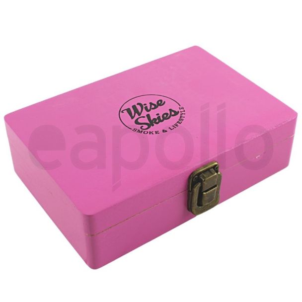 Wholesale Wise Skies Wooden Medium Box Pink