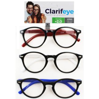 Clarifeye Reading Glasses +2.0 - Assorted