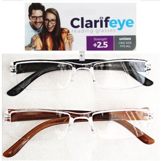 Clarifeye Reading Glasses +2.5 - Assorted Colours 