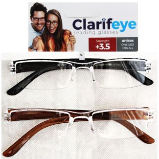 Clarifeye Reading Glasses +3.5 - Assorted Colours 