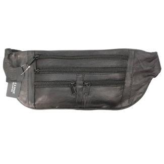 Wholesale Biggs & Bane Genuine Leather Black Bum bag