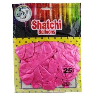 12" Latex Metallic Pink Balloons