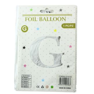 16" Letter "E" Air filled Foil Balloon - Silver