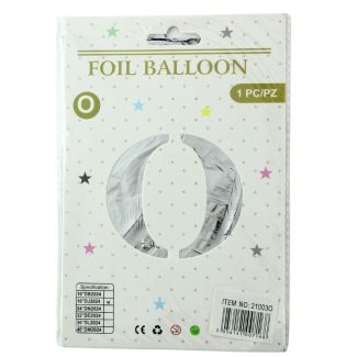 16" Letter "O" Air filled Foil Balloon - Silver