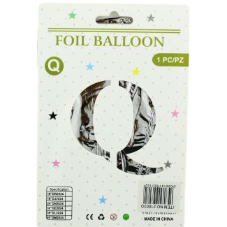 16" Letter "E" Air filled Foil Balloon - Silver