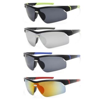 Men's Dual Shade Temple Sports Sunglasses - Assorted