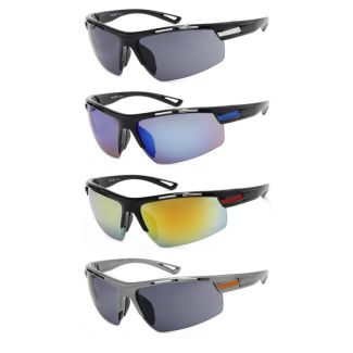 Men's Semi-Rimless Sports Sunglasses - Assorted