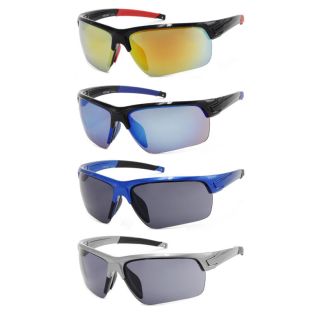 Men's Coloured Nose Pads Sports Sunglasses - Assorted