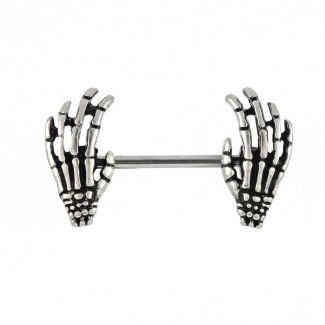 Wholesale Skeleton Hand Nipple Bar