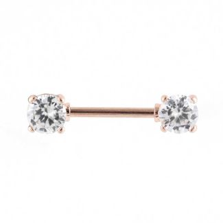 Wholesale Rose Gold Rounds Nipple Bar