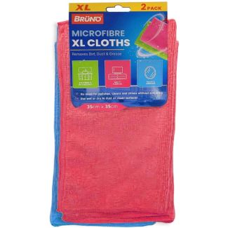 2pcs Bruno Microfibre XL Cloths - Assorted (35x35cm)