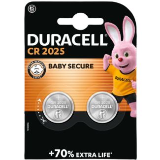 2pcs Duracell CR2025 Lithium Batteries -3V 