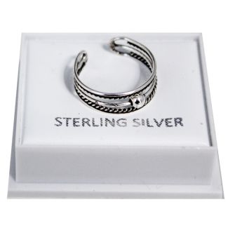 Sterling Silver 3 Banded Toe Rings 