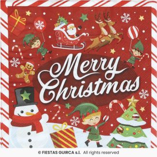 Merry Christmas Decorative Paper Napkins