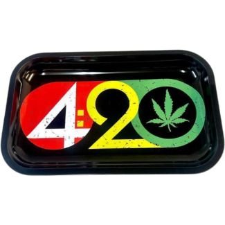 4:20 Leaf Design Metal R-Tray - Medium (28 x 18cm)