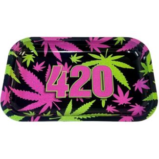 420 Multi-Leaf Design Metal R-Tray - Medium (28 x 18cm)