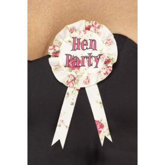 Vintage Hen Party Rosette, Pink