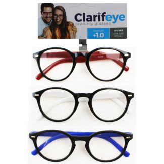 Clarifeye Reading Glasses +1.0 - Asst 