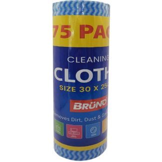 75pcs Bruno Blue Cleaning Cloths Roll