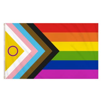 Rainbow Intersex Progress Pride Flag - 5ft x 3ft