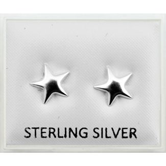 Sterling Silver Star Studs (8mm)
