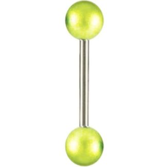Acrylic Pearlescent Straight Barbell - Greenish Gold