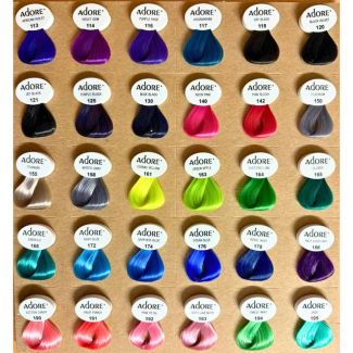 Adore Hair Colour Chart - 64 Shades 