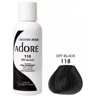 Adore Semi-Permanent Hair Dye - Off Black (118)