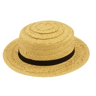 Adult Straw Boater Hat - One Size 