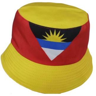 Adult Bucket Hat with Antigua &amp; Barbuda Flag Colour Design