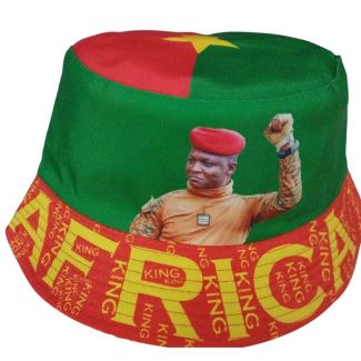 Adult Bucket Hat with Burkina Faso Ibrahim Traoré Flag Design