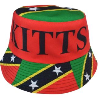Adult Bucket Hat with St. Kitts & Nevis Flag Design