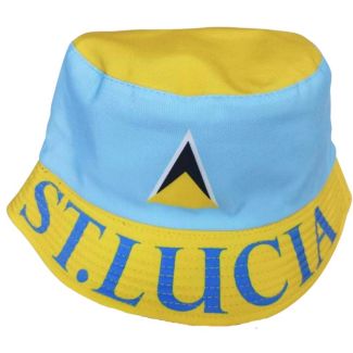 Adult Bucket Hat with St. Lucia Colour Design