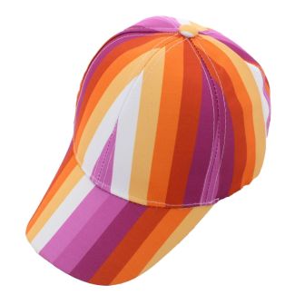 Adults 6 Panel Baseball Cap - Sunset Lesbian