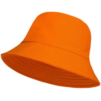 Adults 100% Cotton Orange Bucket Hat