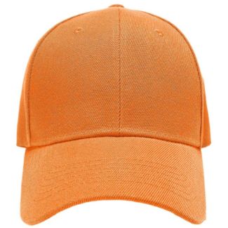 Adults 6 Panel Plain Baseball Cap - Yellow