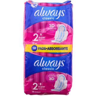 Always Classic Super Pads With Wings (18pcs) Size - 2